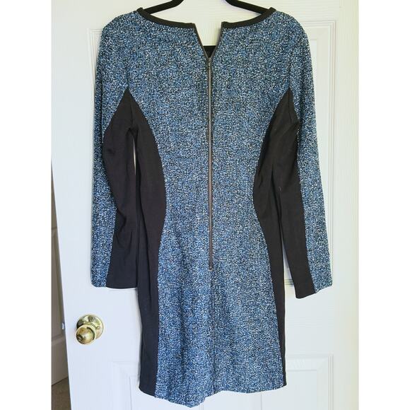 Sea New York Wool Tweed Sheath Dress 4 Blue Black Career Designer Classic French - Picture 4 of 5